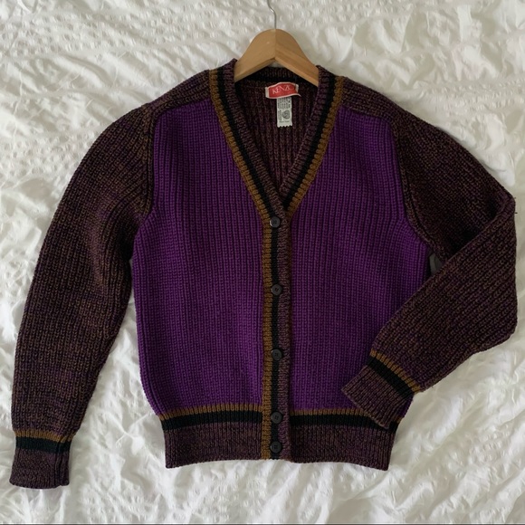 Kenzo Sweaters - Vintage Kenzo Purple Cardigan Wool Grandpa Sweater